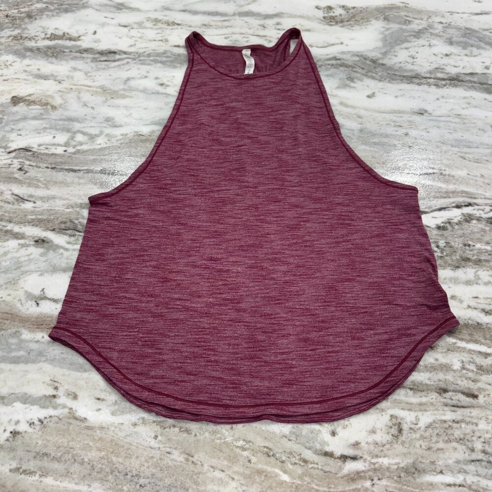 Lulumon Athletica Racerback Tank Size 12 Heathered Maroon